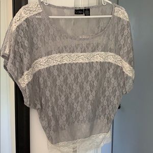 Floral laced shirt